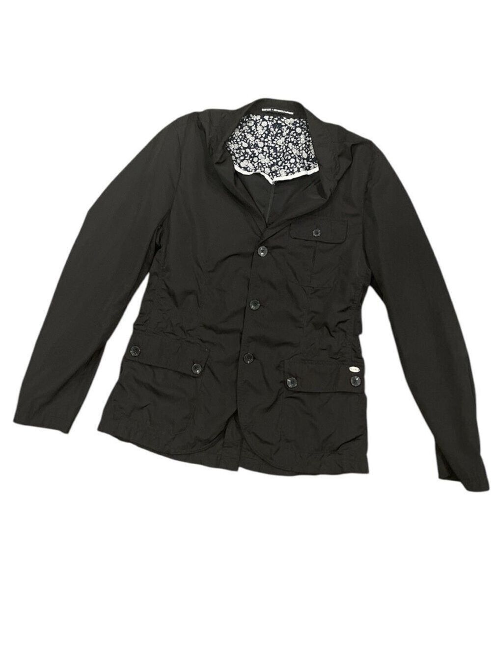 SAWYER + HENDRICKS M navy tailored lightweight jacket 3 out pockets/1 inside